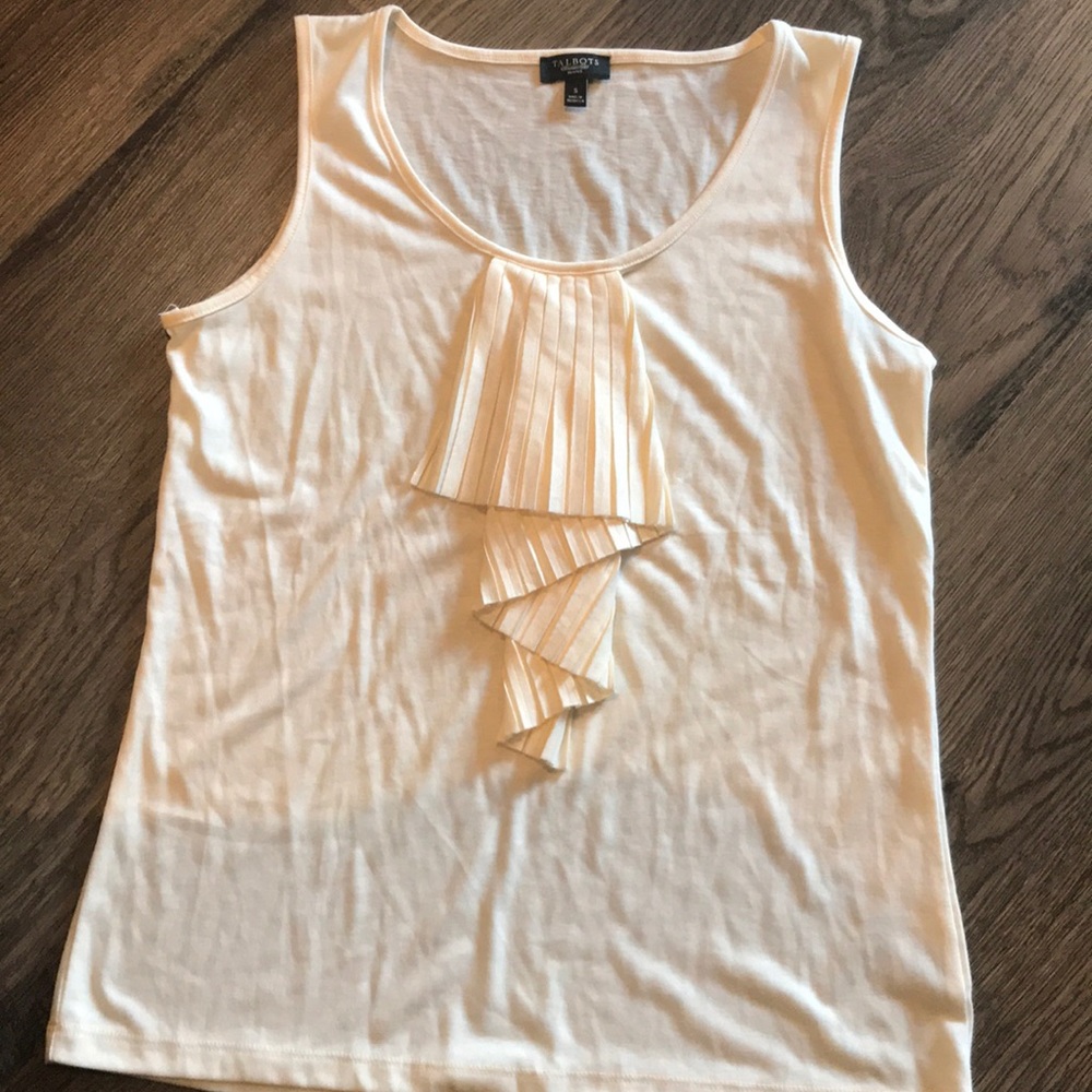 Talbots Top with Collar Pleat